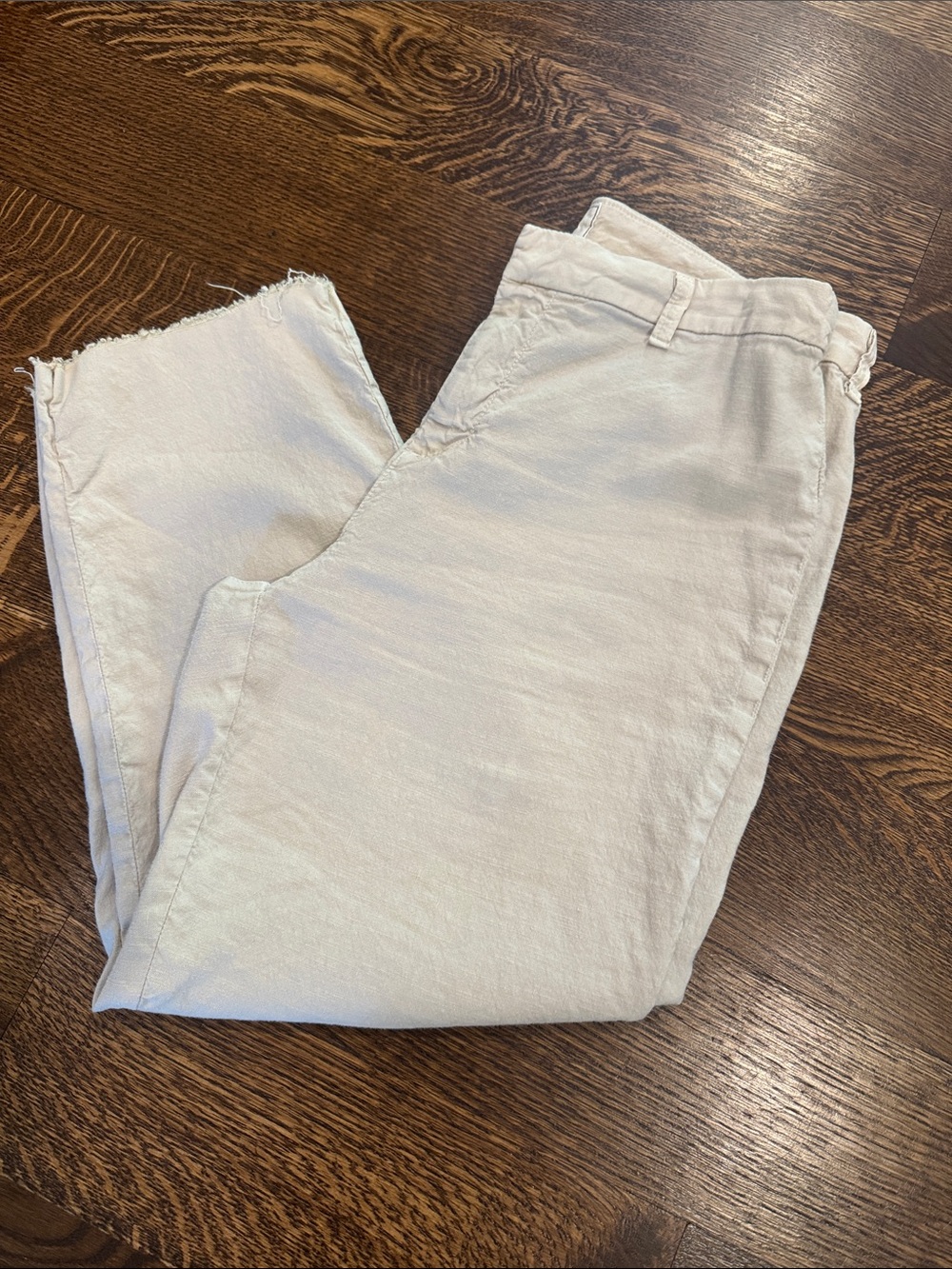 Frank & Eileen Cream Cropped Ankle Pants